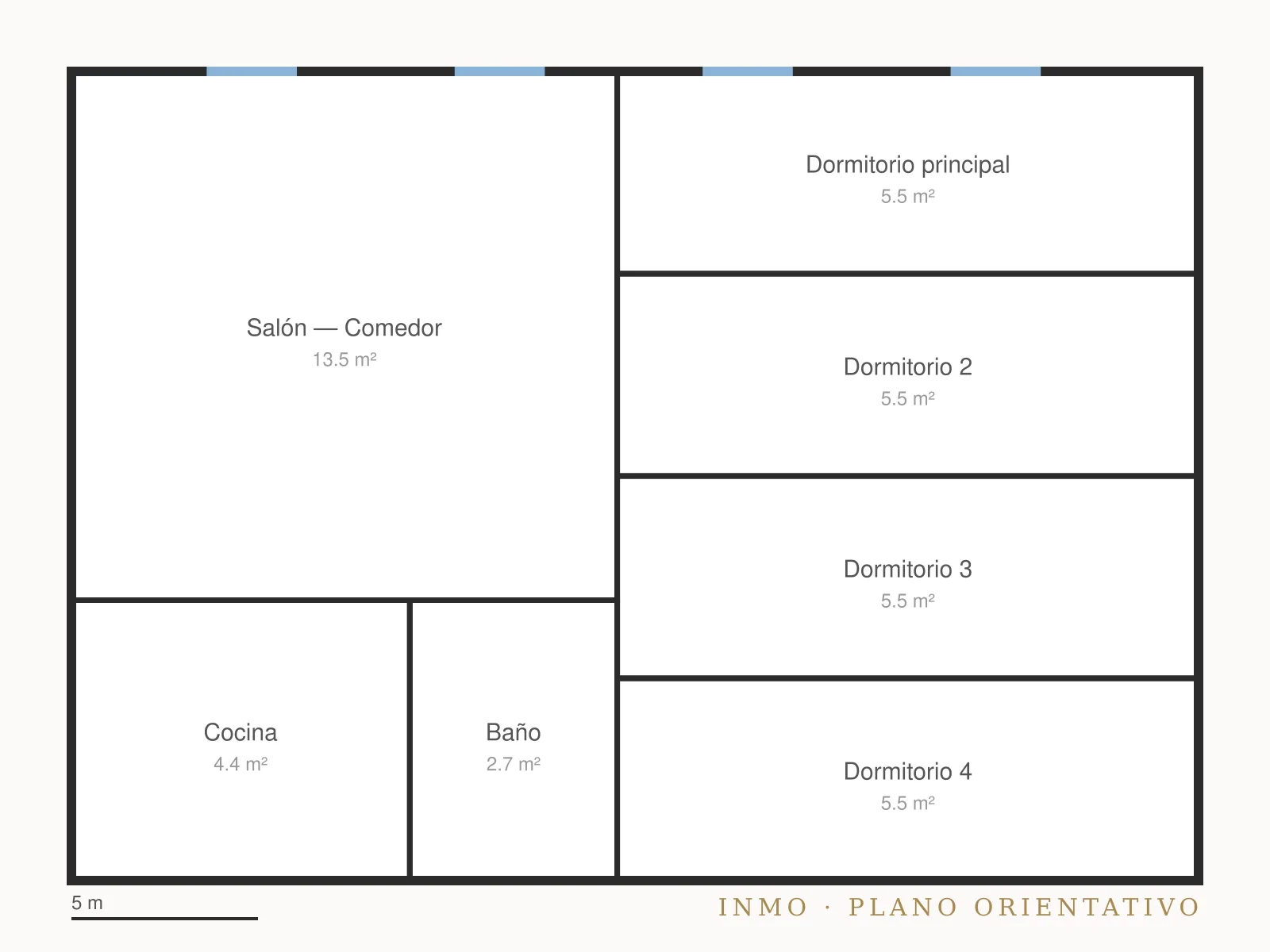 Villa Benimeit vistas al Peñón — Plano